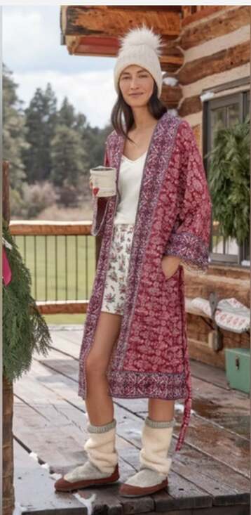 Sundance Other - Sundance Cascade Ridge Quilted Kimono Robe